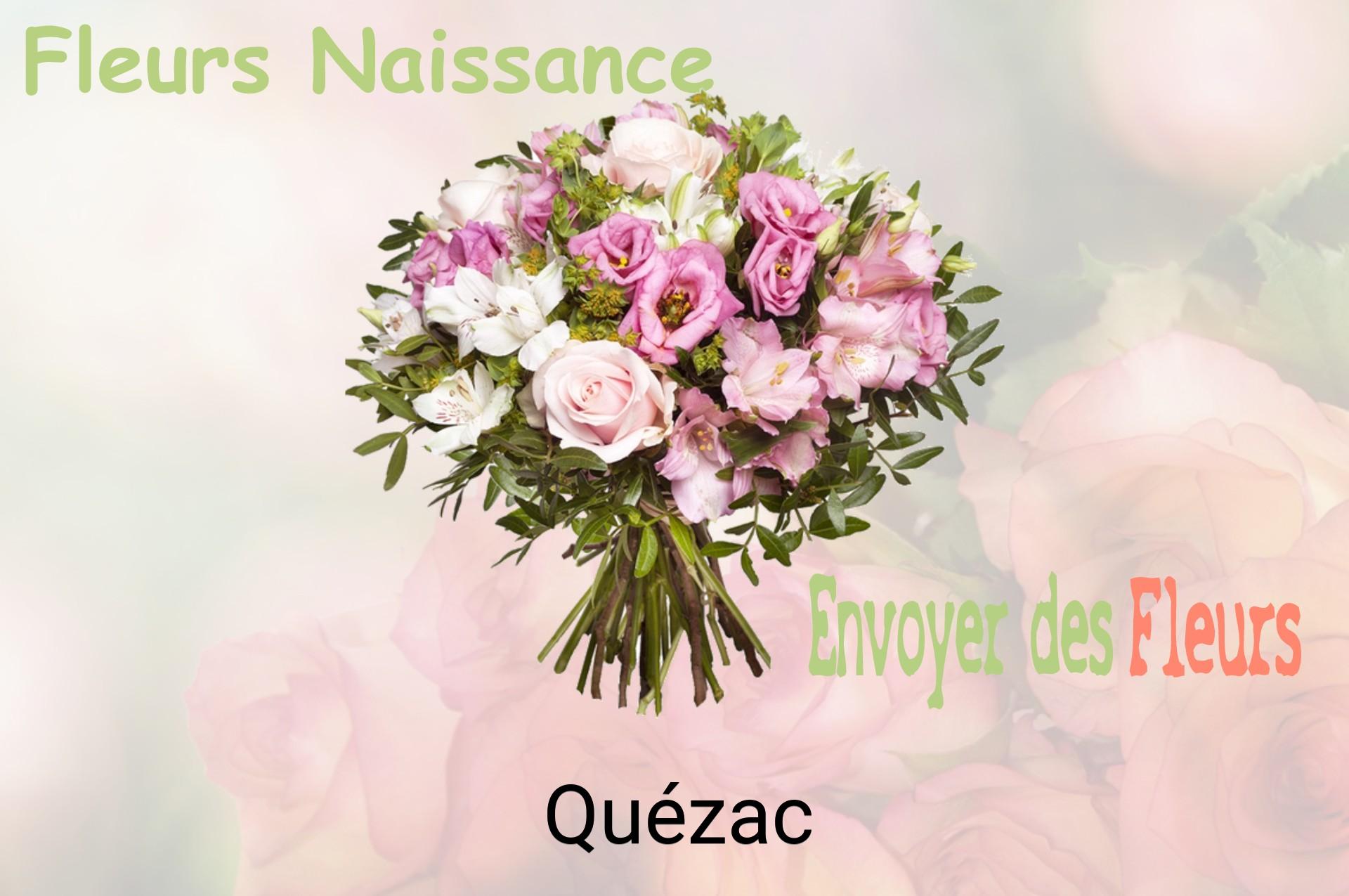 Bouquet de fleurs de naissance livré à Quézac